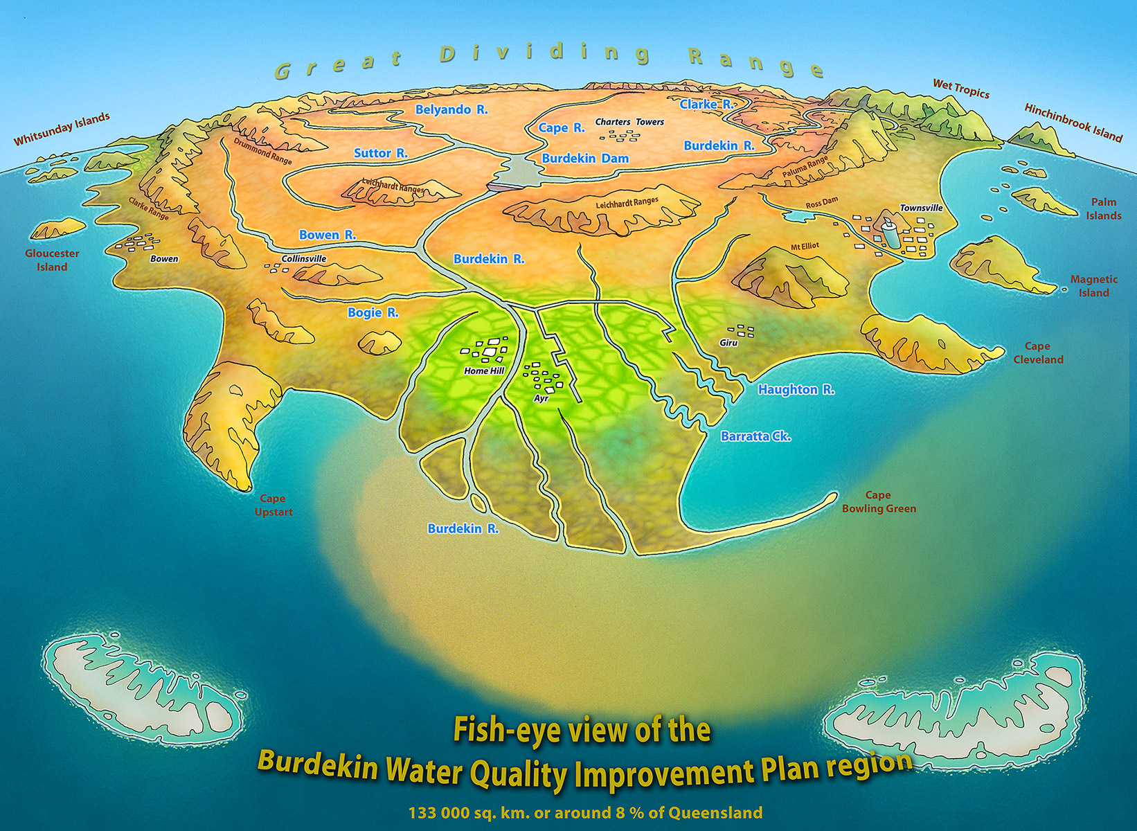 Burdekin Water Quality Improvement Plan location graphic